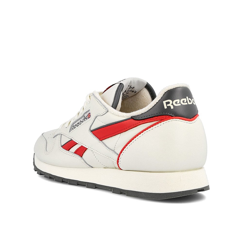 Reebok classic leather mu Chalk-Radiant Red-True Grey Low Top Sneakers Material | Overkill