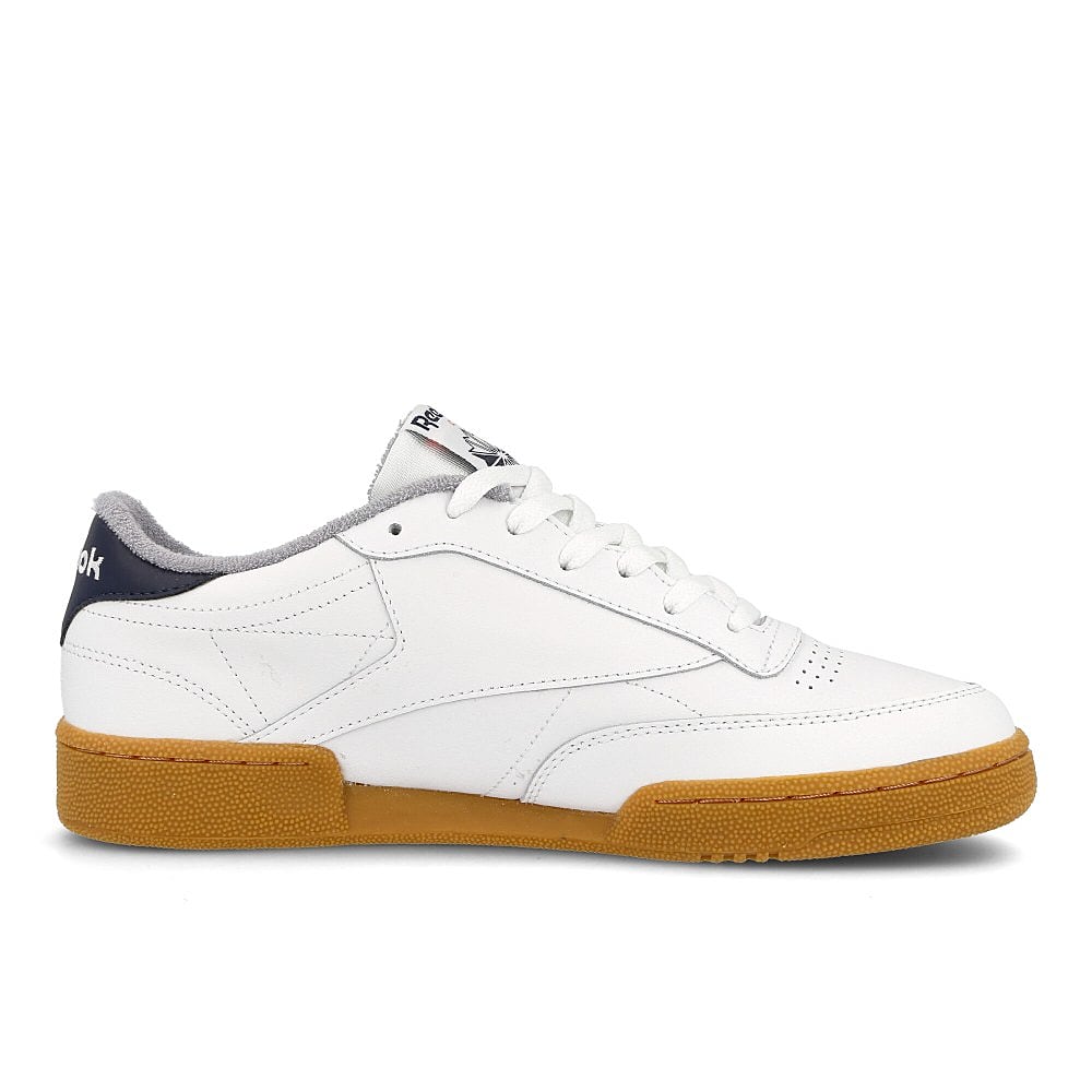 Reebok club c 85 mu White-Radiant Red-Collegiate Navy Low Top Sneakers Silhouette | Overkill