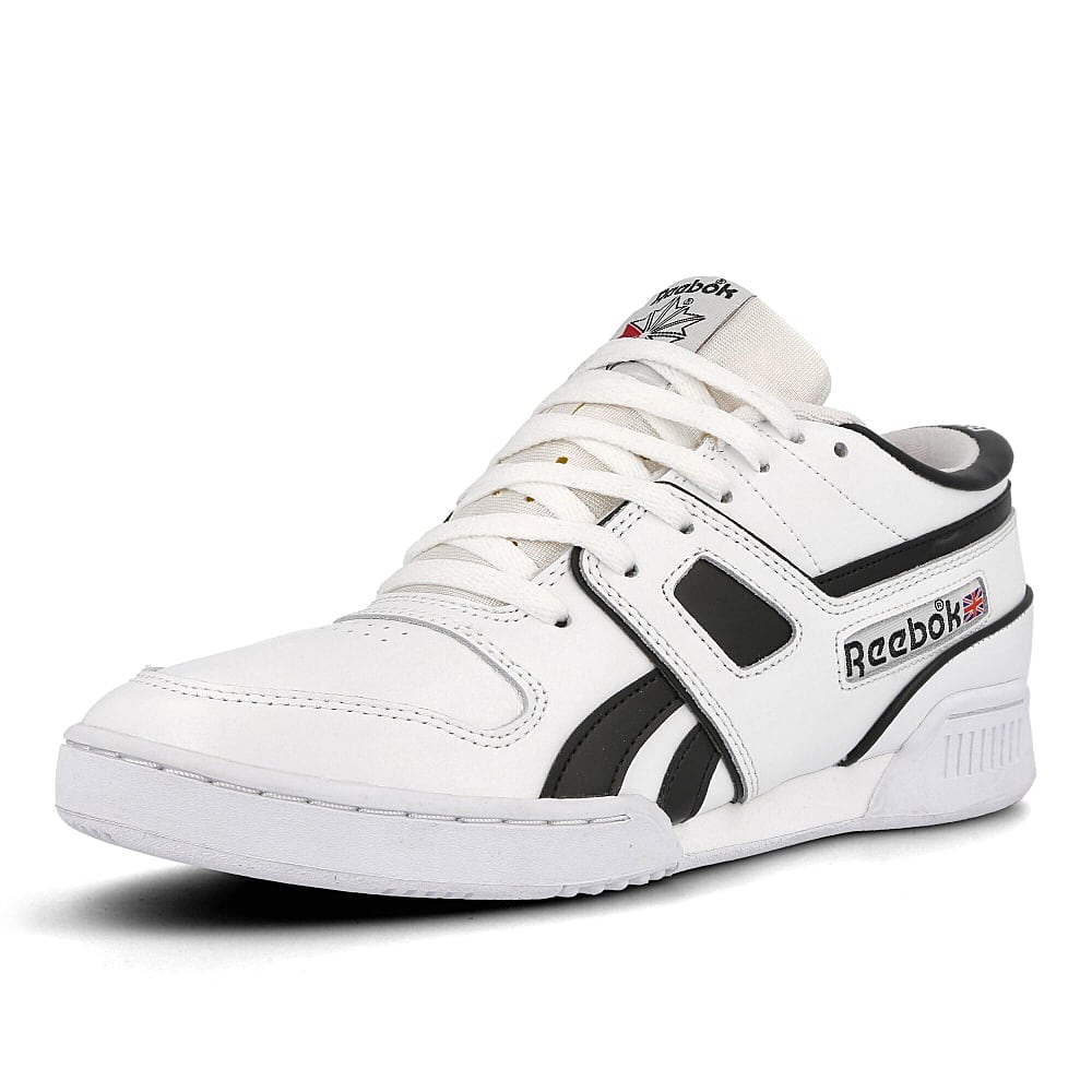 Reebok pro workout lo mu White-Black-Red Sneakers Close Up | Overkill
