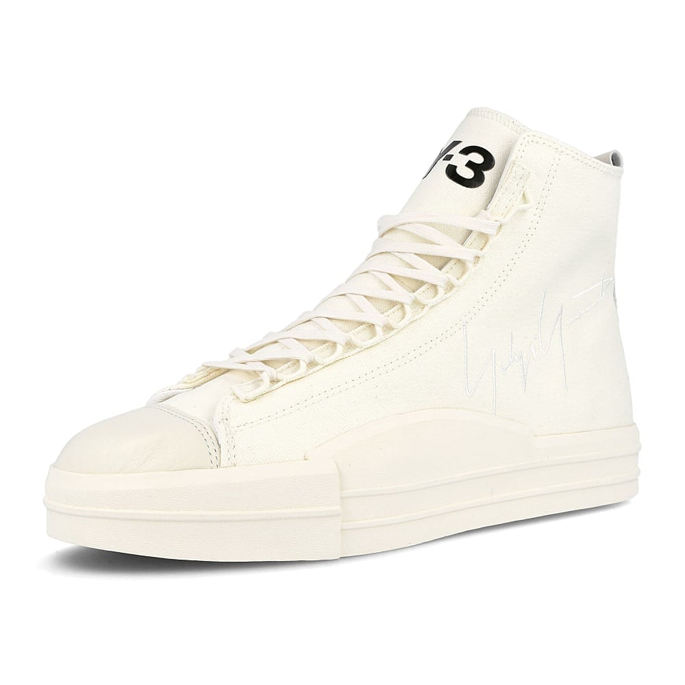 Y-3 yuben mid Off White-Off White-Off White Sneakers Close Up | Overkill