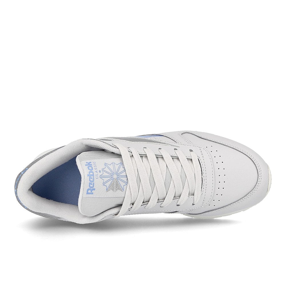 Reebok wmns classic leather Porcellan-Blue-Silver Metallic Sneakers Detailfoto | Overkill