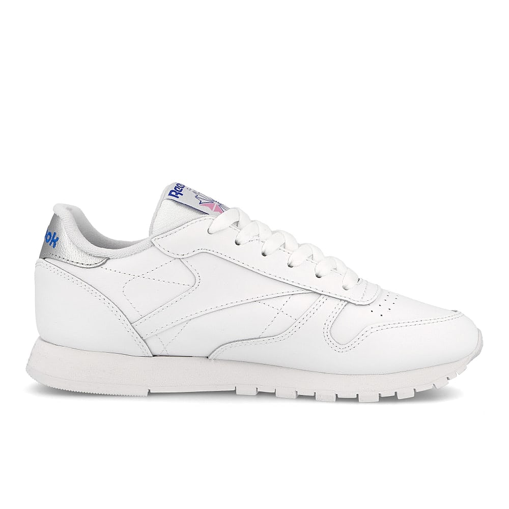 Reebok wmns classic leather White-Blue-Jasmin Pink Sneakers Silhouette | Overkill