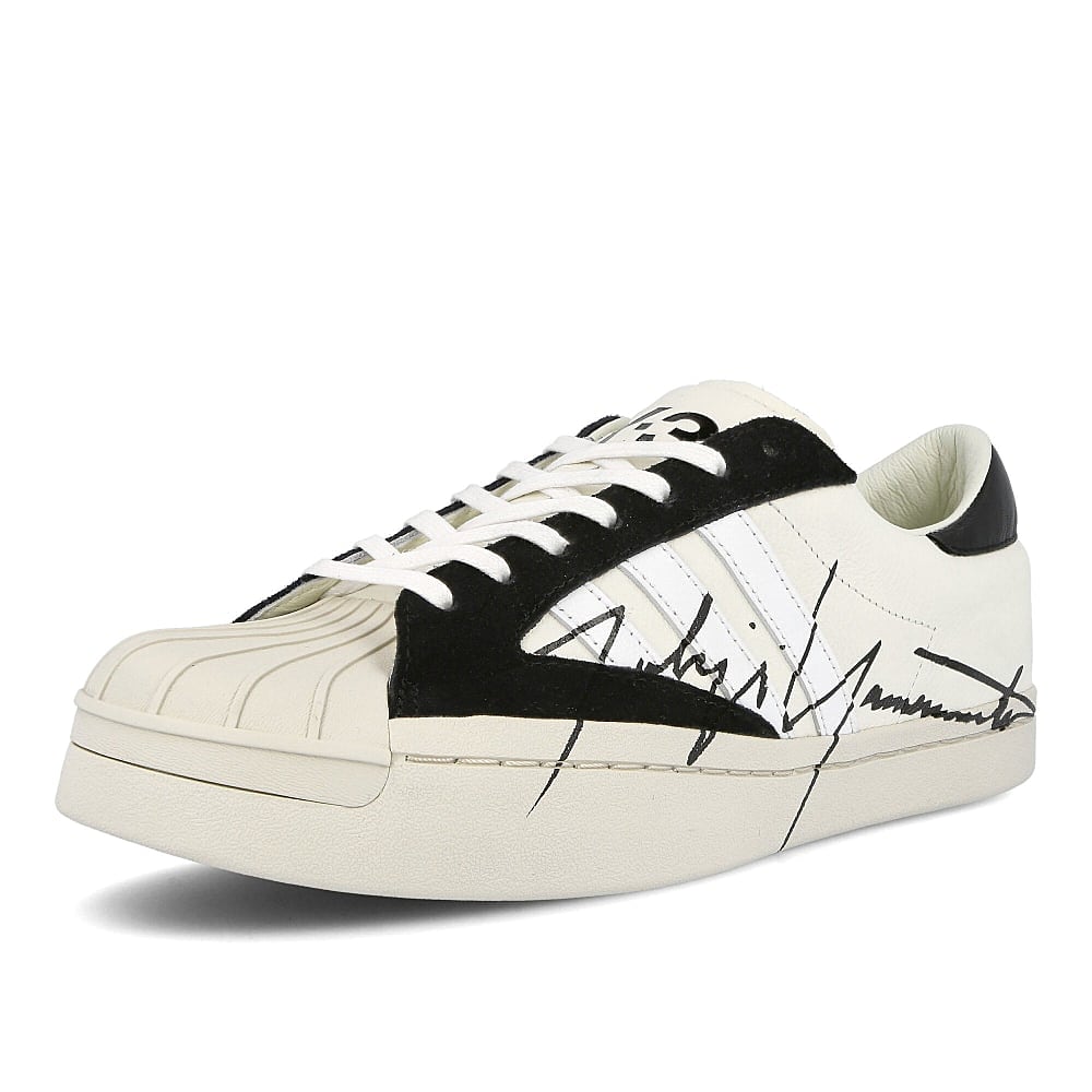 Y-3 yohji star Off White-Black-Ecru Sneakers Close Up | Overkill