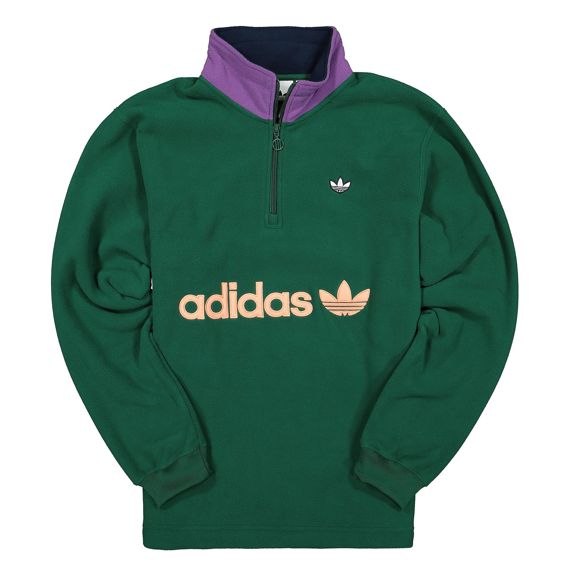 adidas Half Zip Colour Block Collegiate Green Sweatshirts EI6362 | Overkill