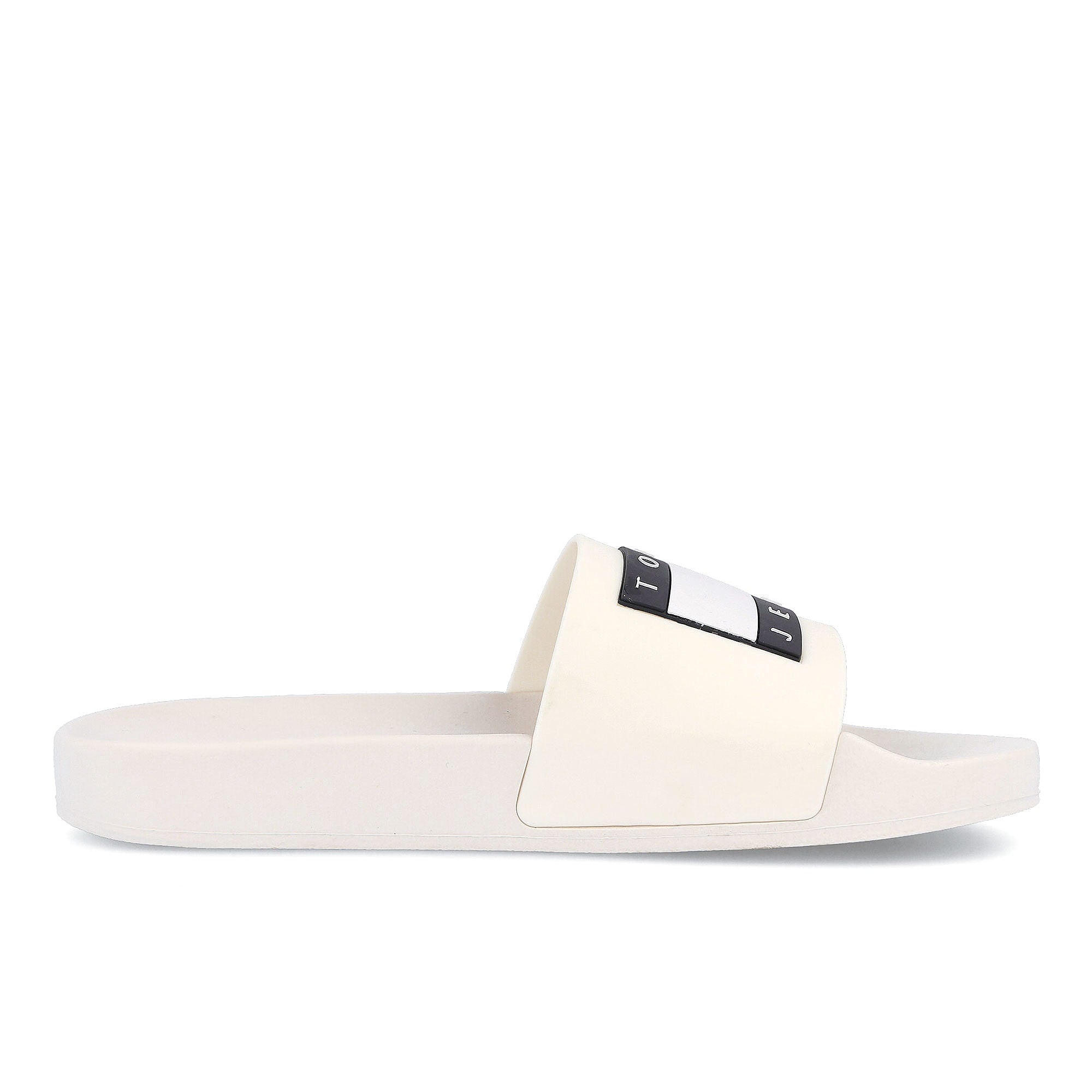 Tommy Jeans Flag Pool Slide Ecru Material | Overkill