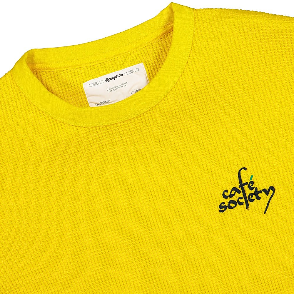Reception Waffle Sweat Yellow Sweatshirts Close-up | Overkill