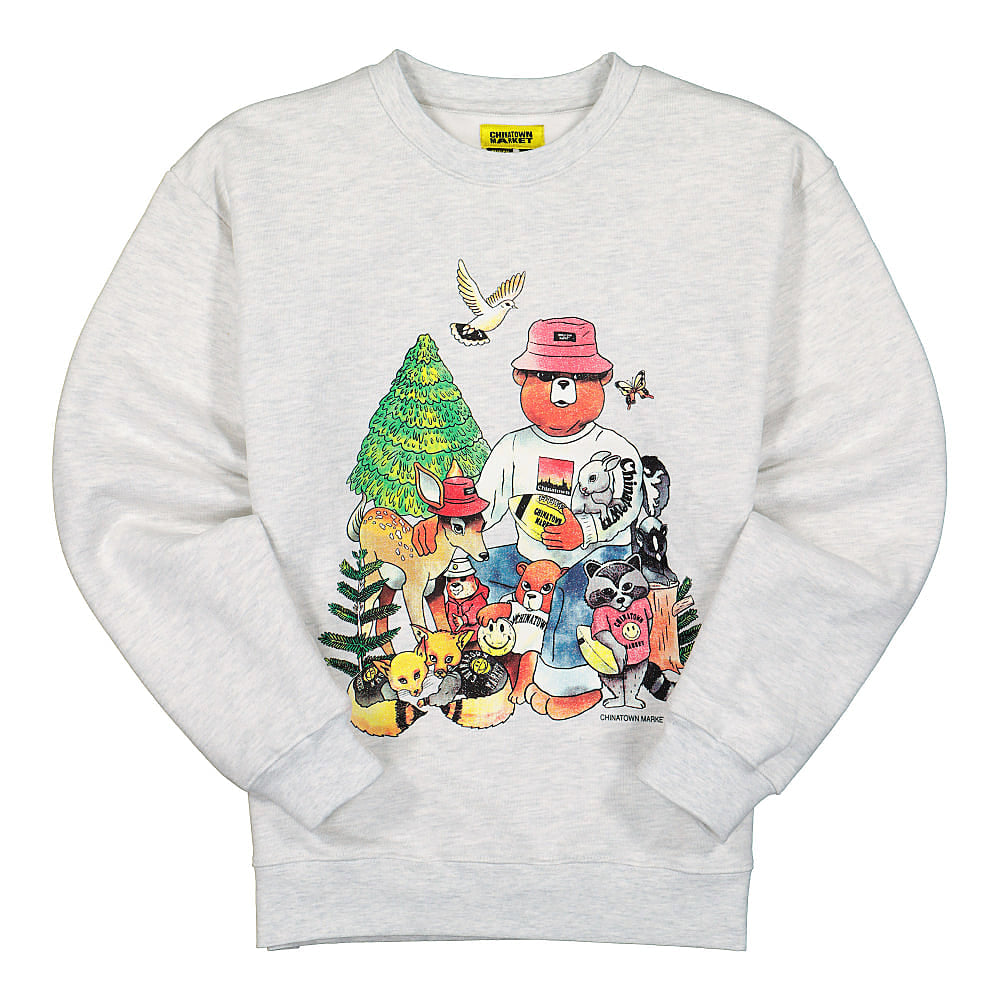 Chinatown Market Friends Crewneck Grey Sweatshirts F20-1960003 / 0008 | Overkill