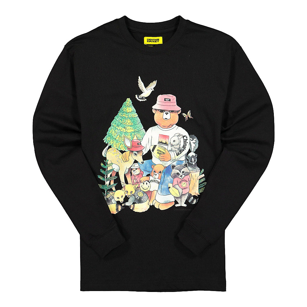 Chinatown Market Friends LS Tee Black Longsleeves F20-1980002 / 0001 | Overkill