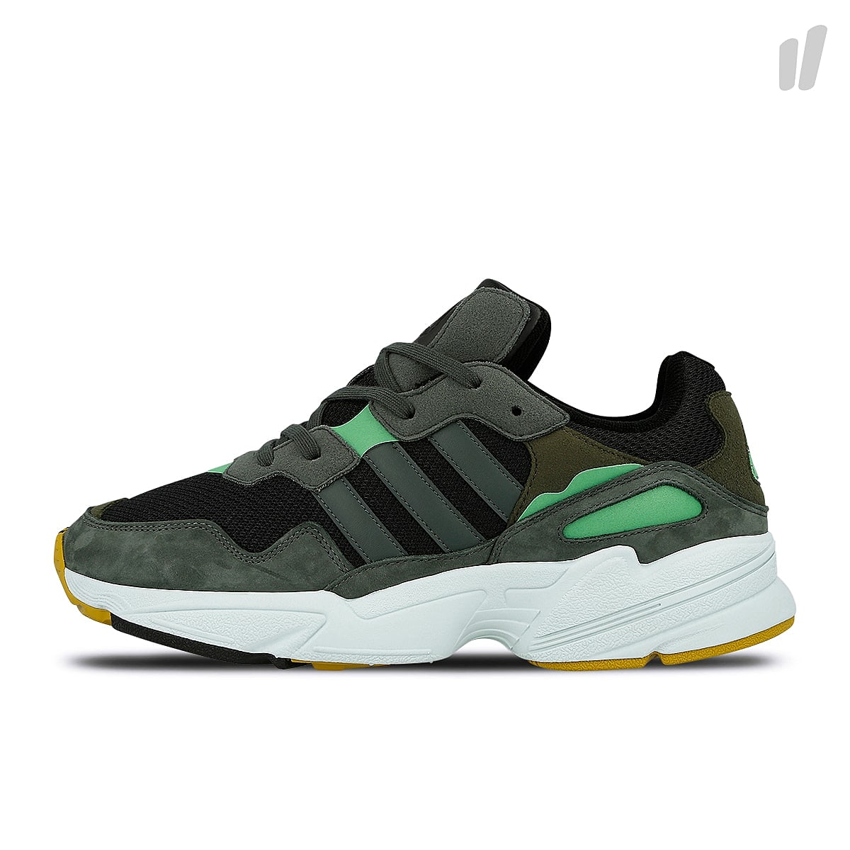 adidas yung-96 Core Black-Legend Ivy-Raw Ochre Sneakers F35018 | Overkill