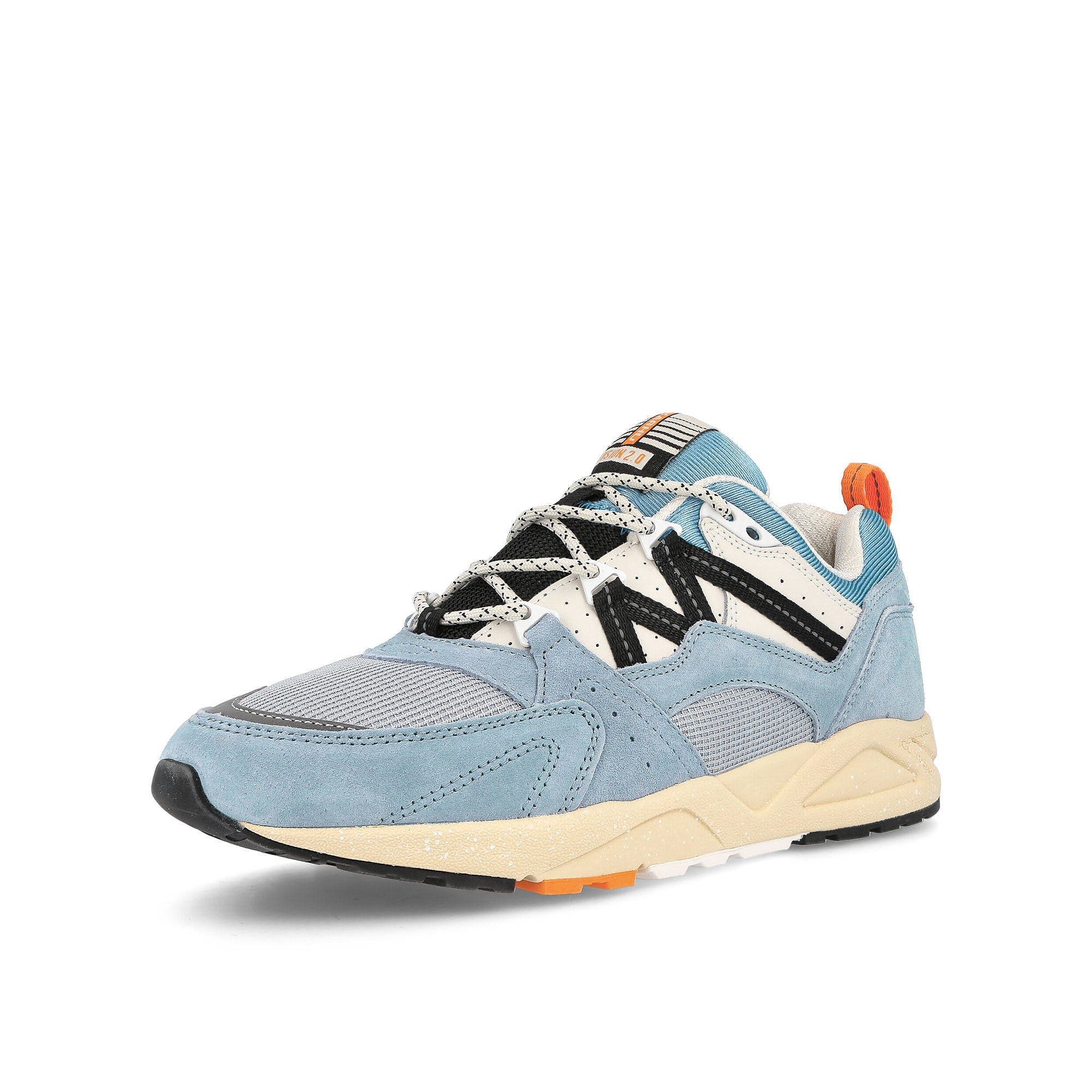 Karhu fusion 2.0 Blue Fog-Jet Black Low Top Sneakers Close Up | Overkill