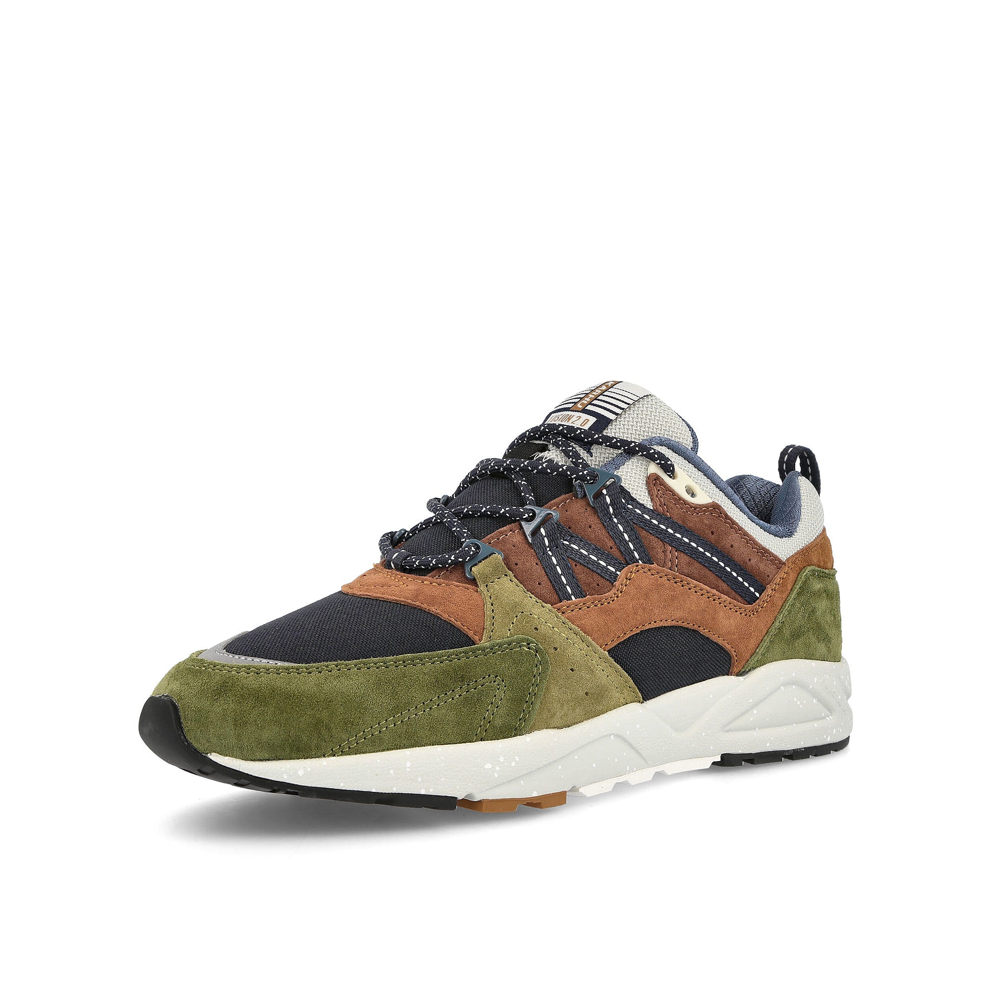Karhu Fusion 2.0 Avocado-Brown Sugar Low Top Sneakers Close Up | Overkill