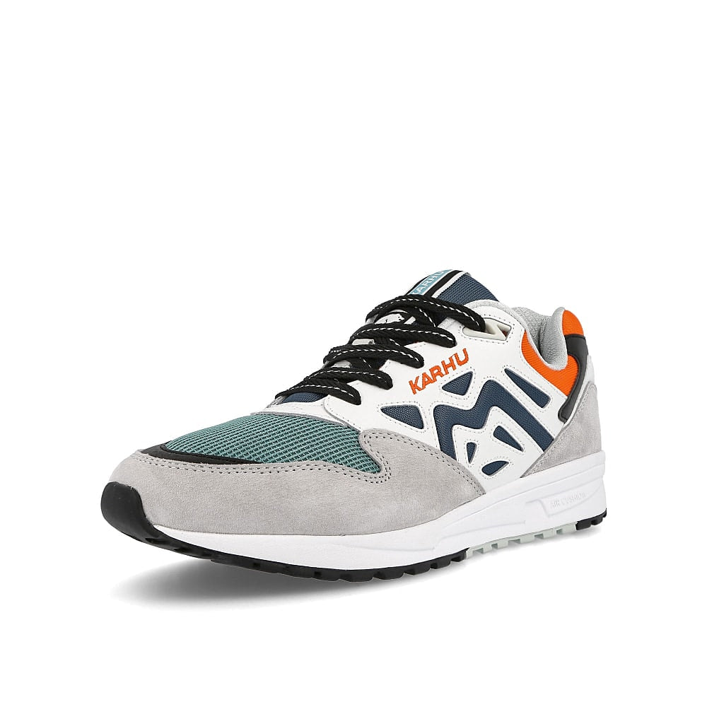 Karhu legacy 96 Gray Violet-Oil Blue Sneakers Close Up | Overkill