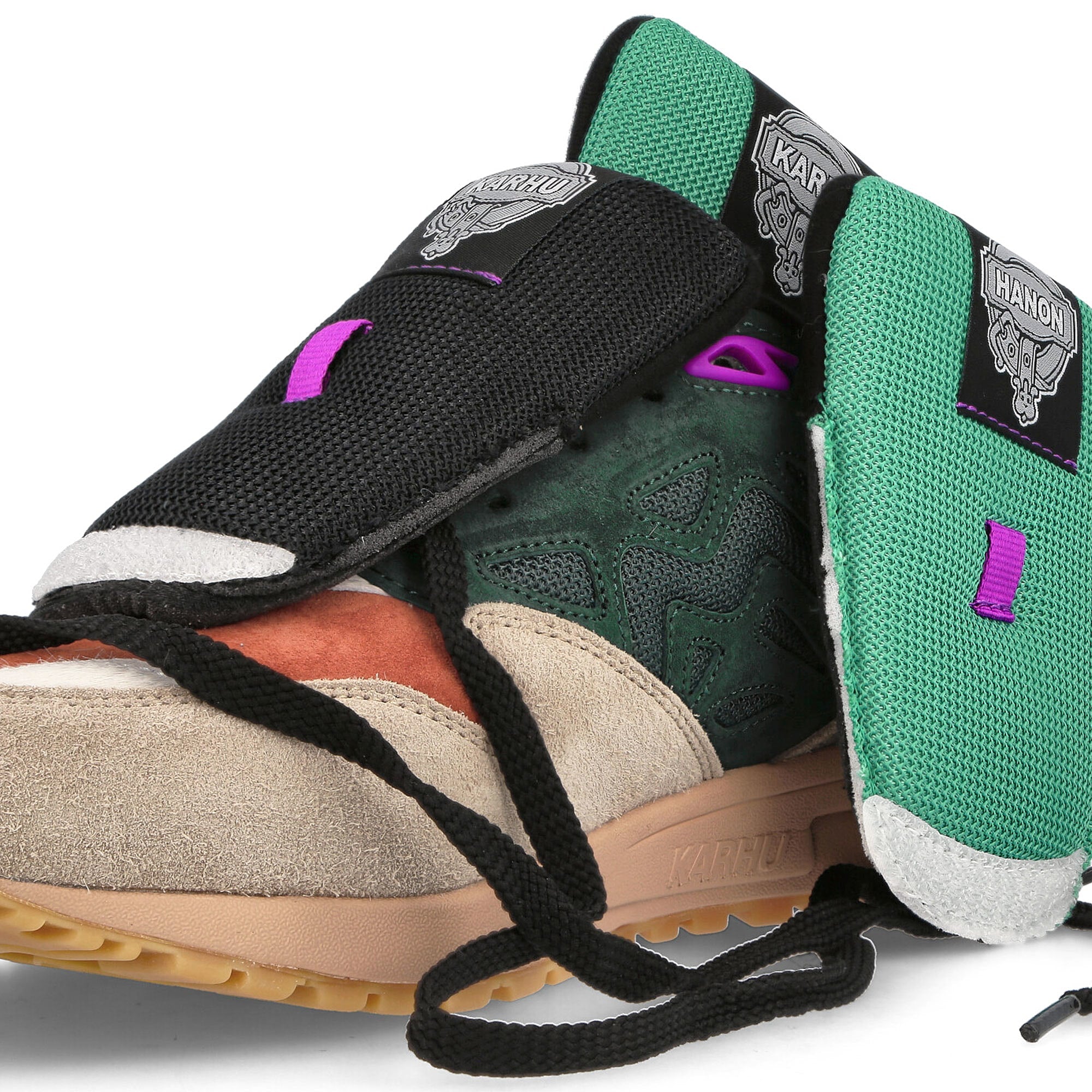 Karhu Hanon x Karhu Legacy 96 Smoke Gray-Trekking Green Sneakers Detail View 1 | Overkill