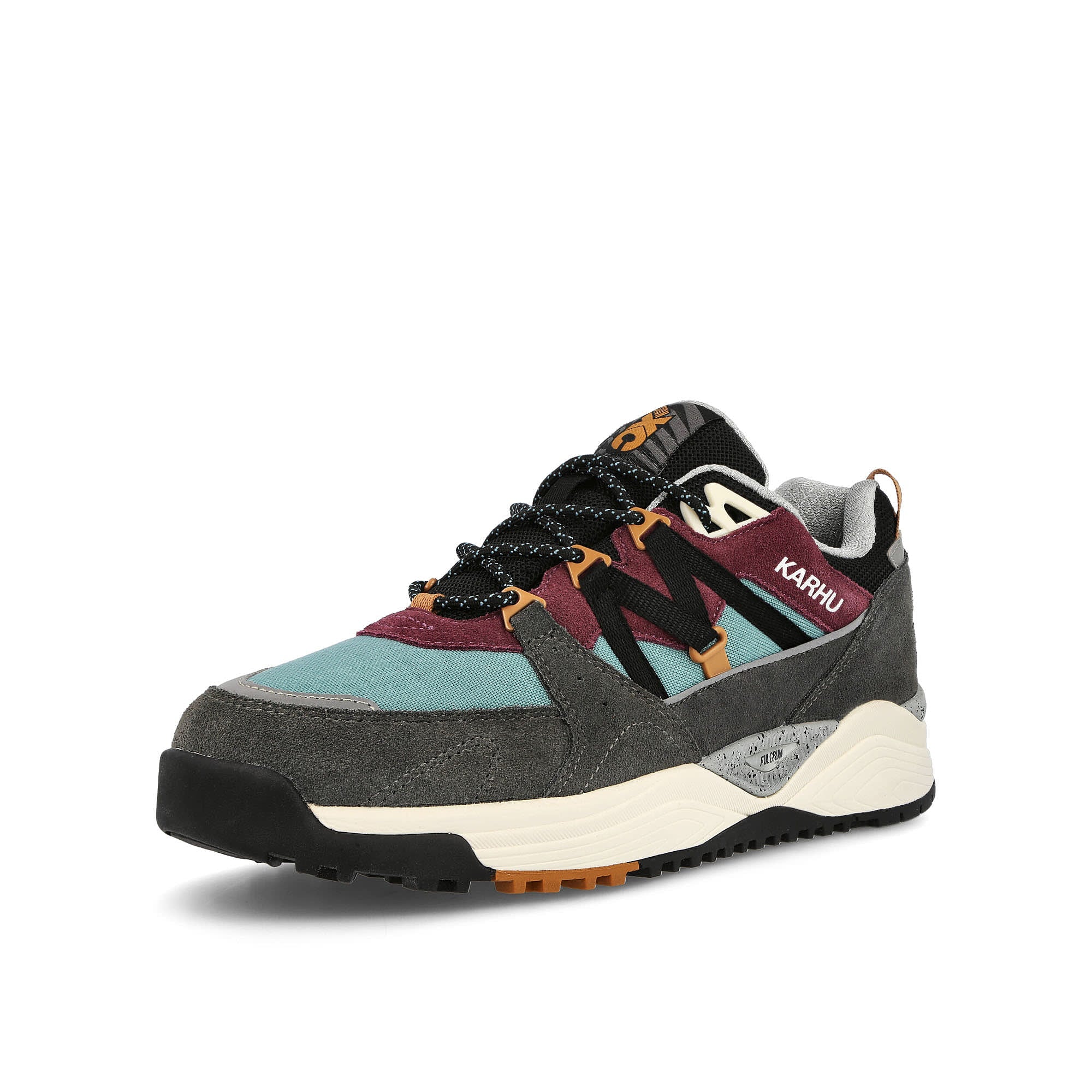 Karhu Fusion XC Gun Metal-Jet Black Low Top Sneakers Close Up | Overkill