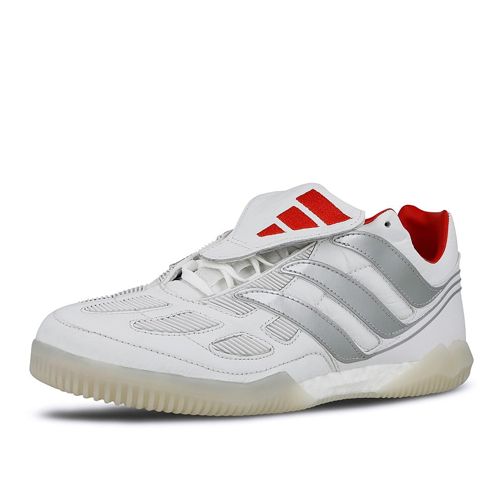 adidas David Beckham x adidas Predator Precision TR Footwear White-Silver Metallic-Predator Red Sneakers Close Up | Overkill