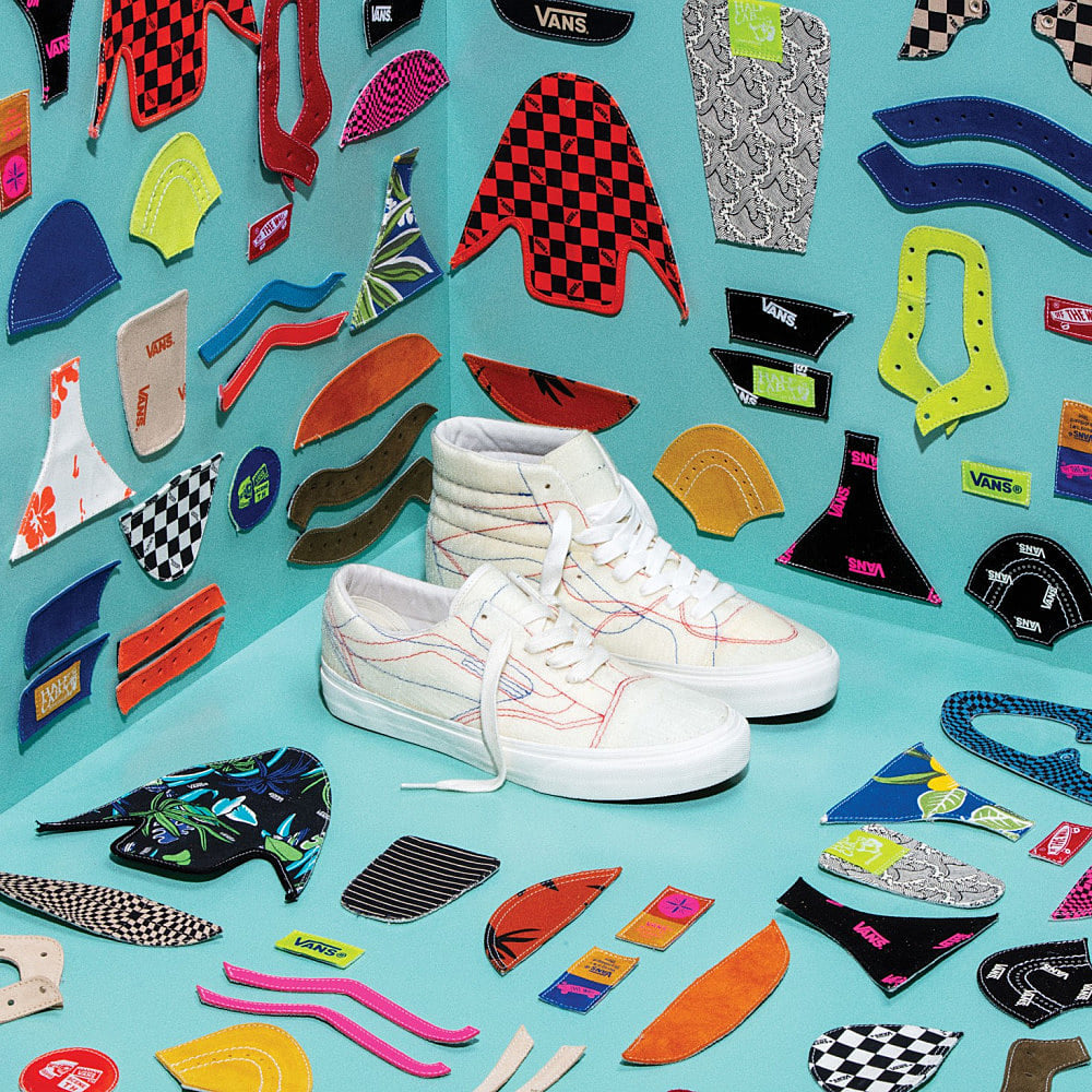 Vans Taka Hayashi x Vans DIY HI VLT LX Marshmallow-Multi Sneakers Material | Overkill