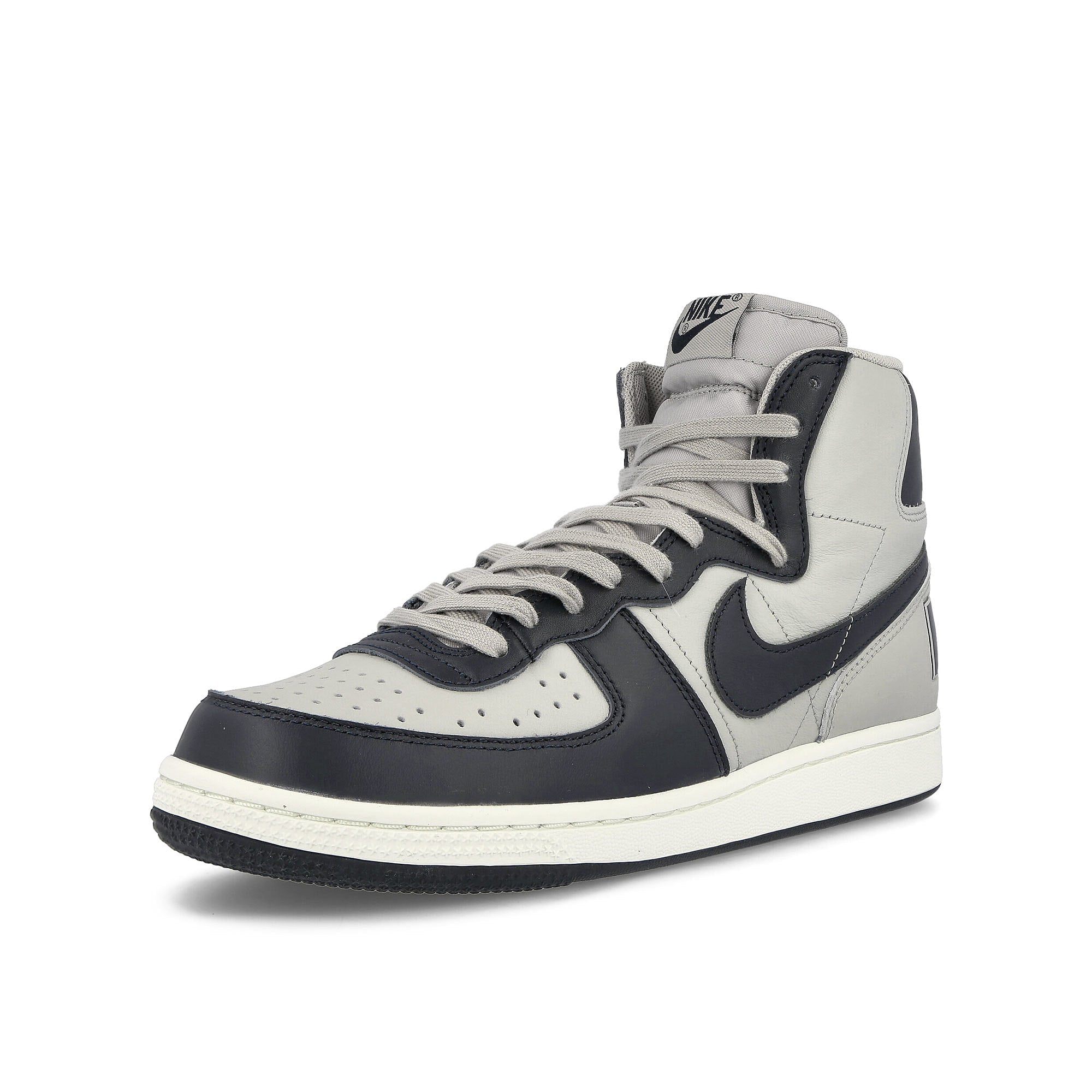 Nike Terminator High Granite-Dark Obsidian - Sail High Top Sneakers Close Up | Overkill