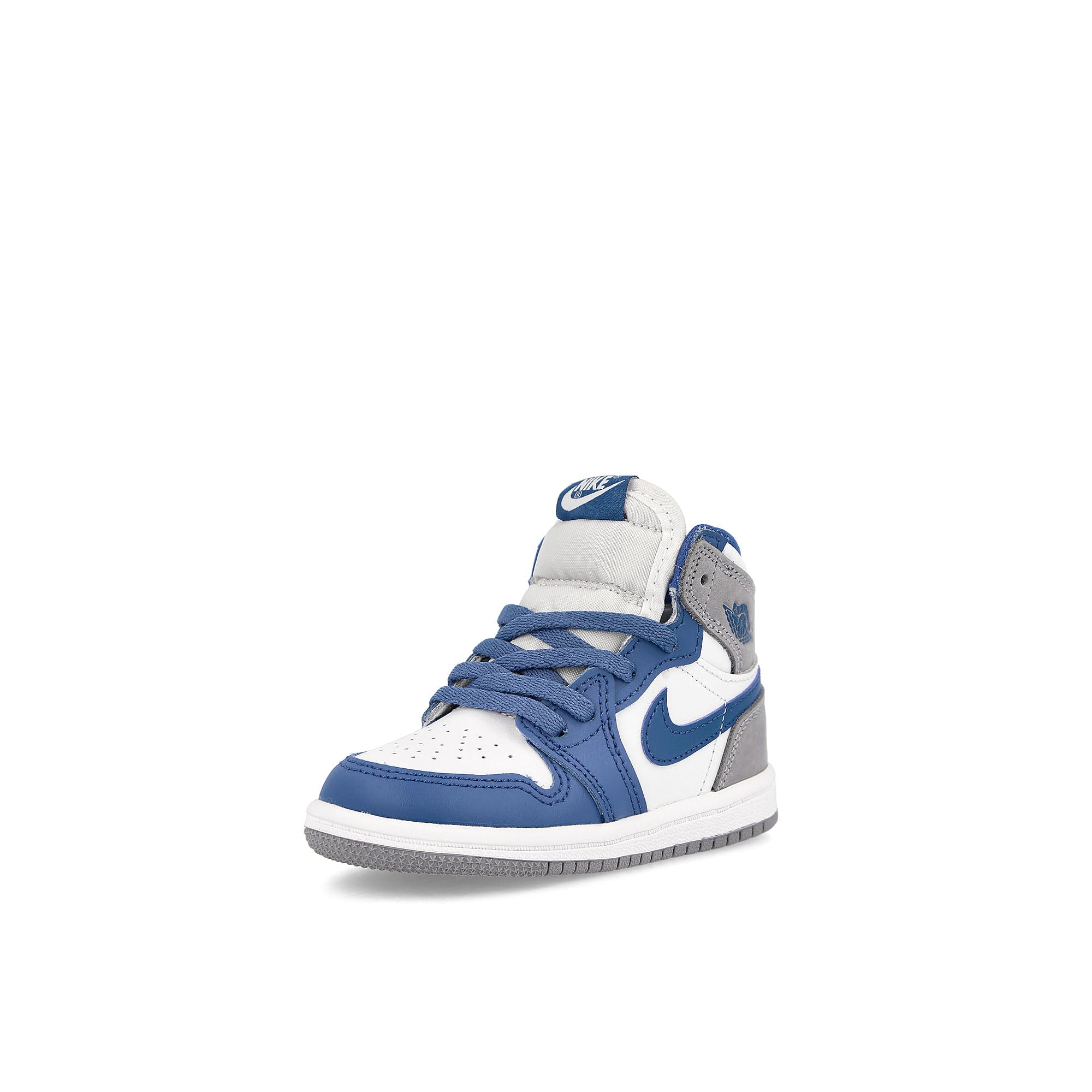 Jordan Air Jordan 1 Retro High OG TD True Blue-White - Cement Grey High Top Sneakers Close Up | Overkill