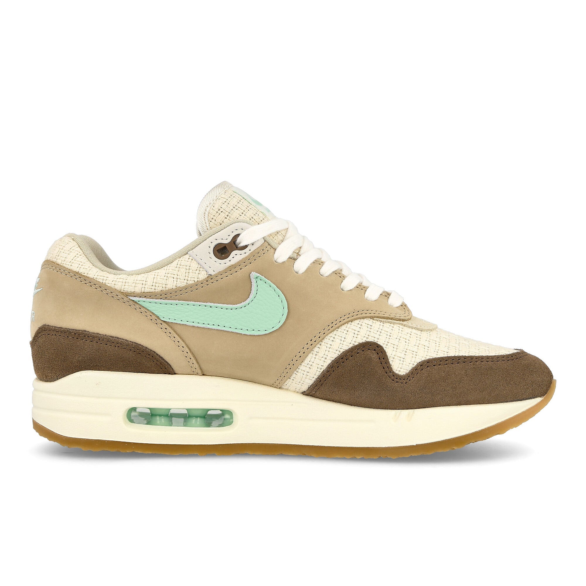 Nike air max 1 premium qs Medium Brown-Mint Foam - Mushroom - Muslin Low Top Sneakers Silhouette | Overkill
