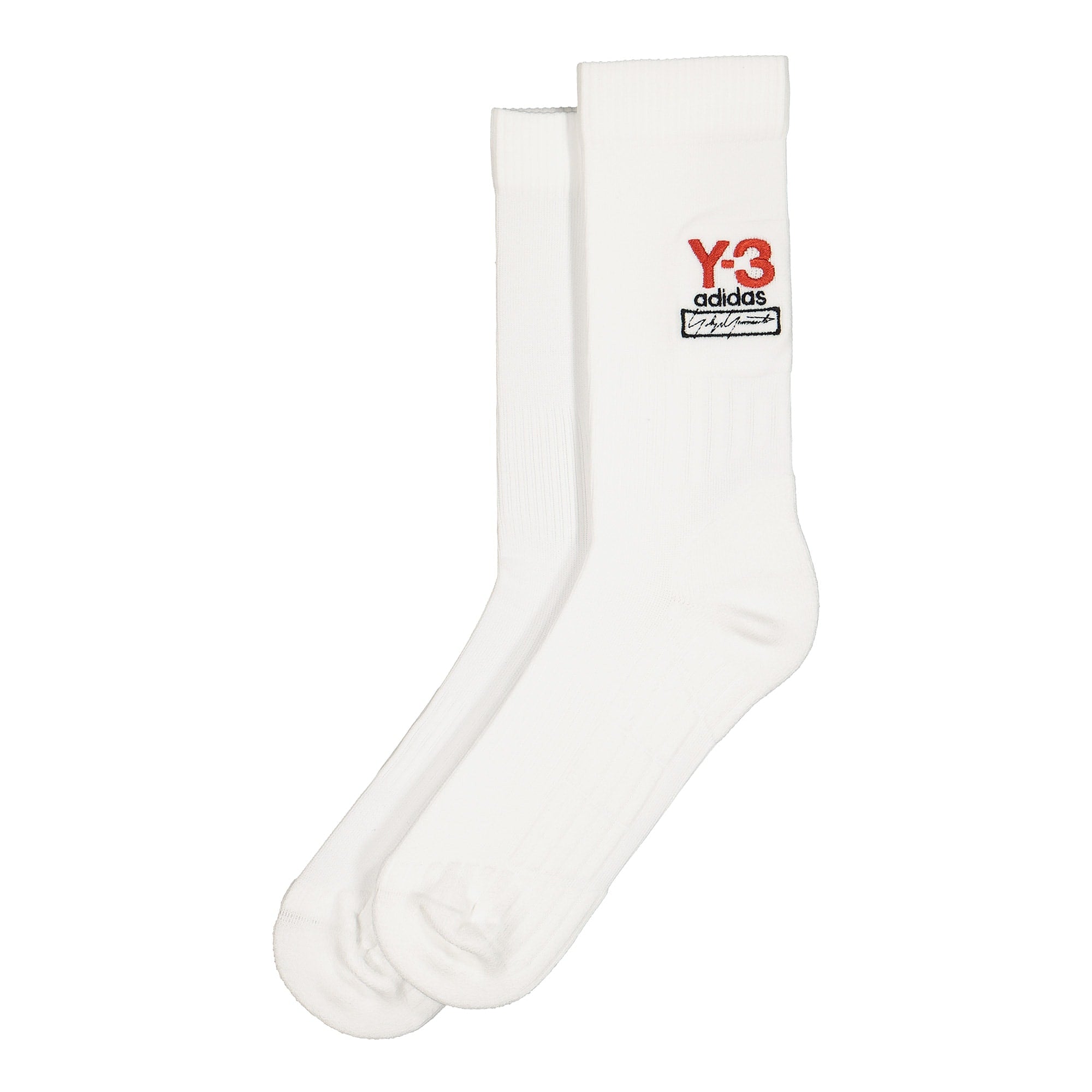 Y-3 Logo Socks White Socks FH9274 | Overkill