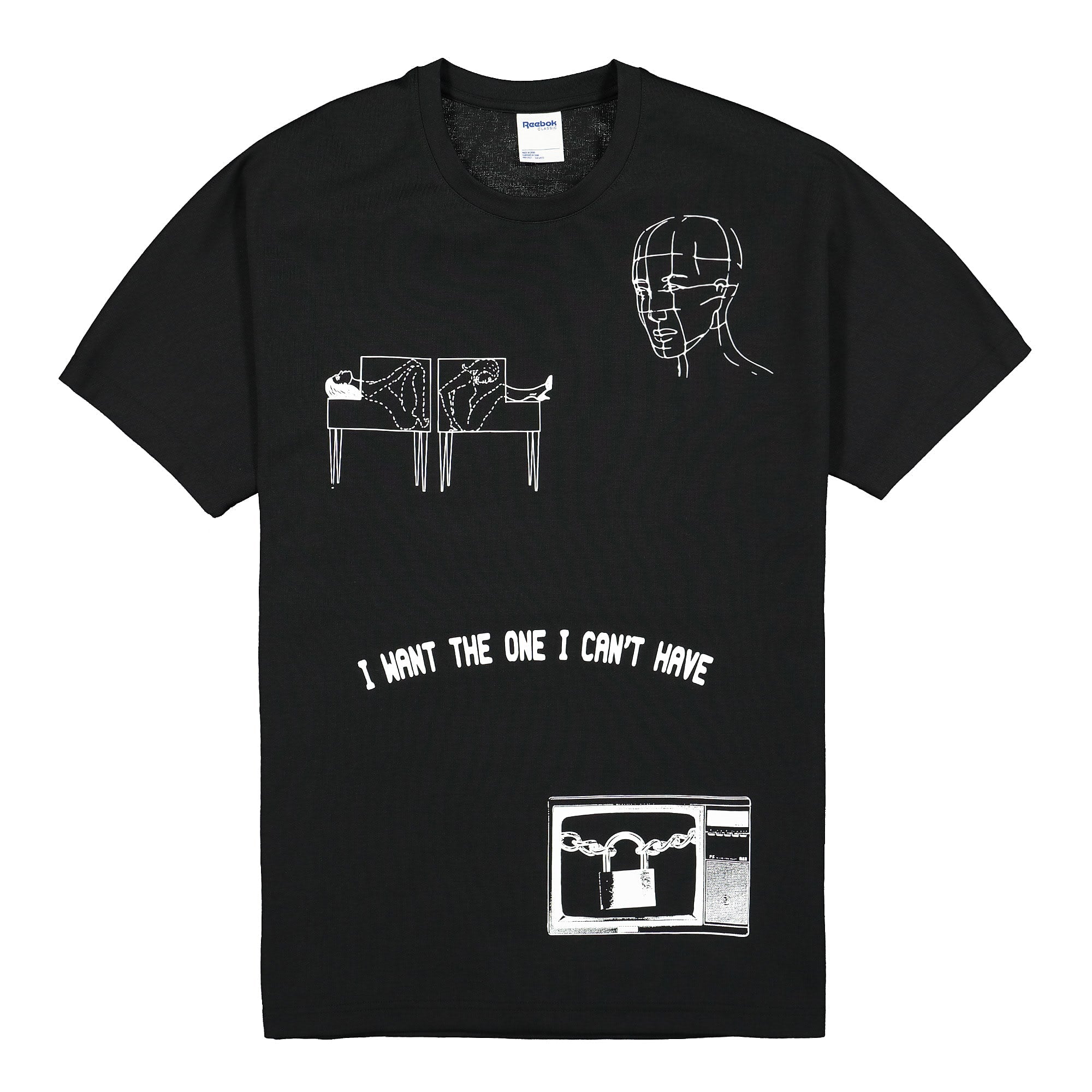 Reebok Pleasures x Reebok "I Want The One I Can´t Have" Tee Black T-Shirts FH9298 | Overkill