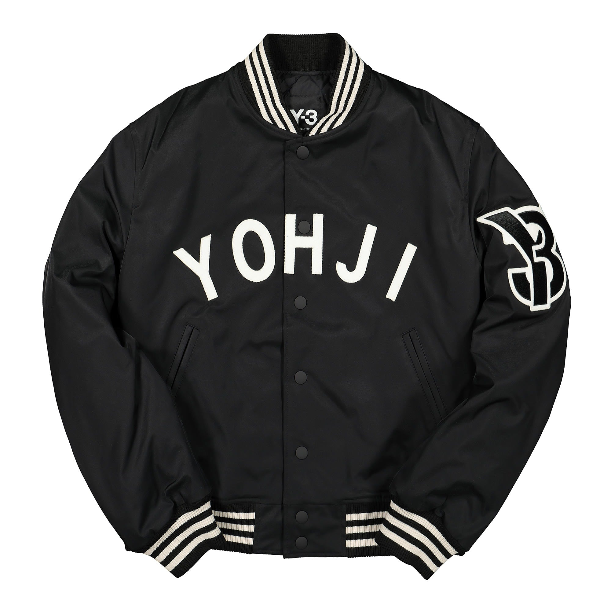 Y-3 Yohji Letters Bomber Black / Ecru Bomber & Varsity Jackets FJ0321 | Overkill