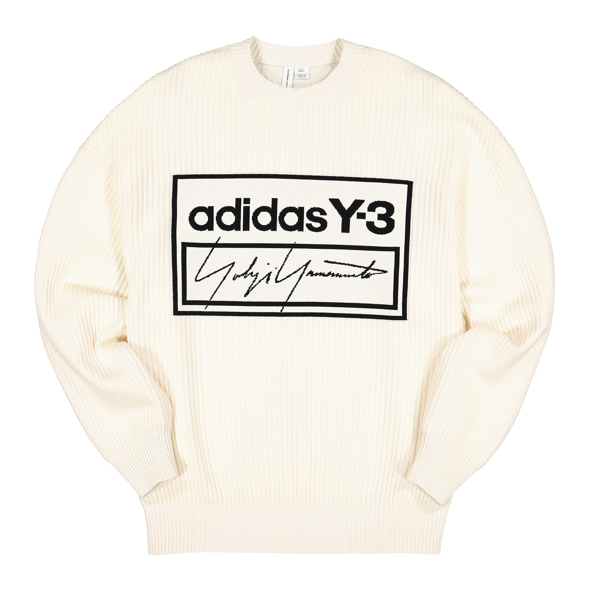 Y-3 Techknit Crew Sweater Ecru / Black Sweatshirts FJ0375 | Overkill