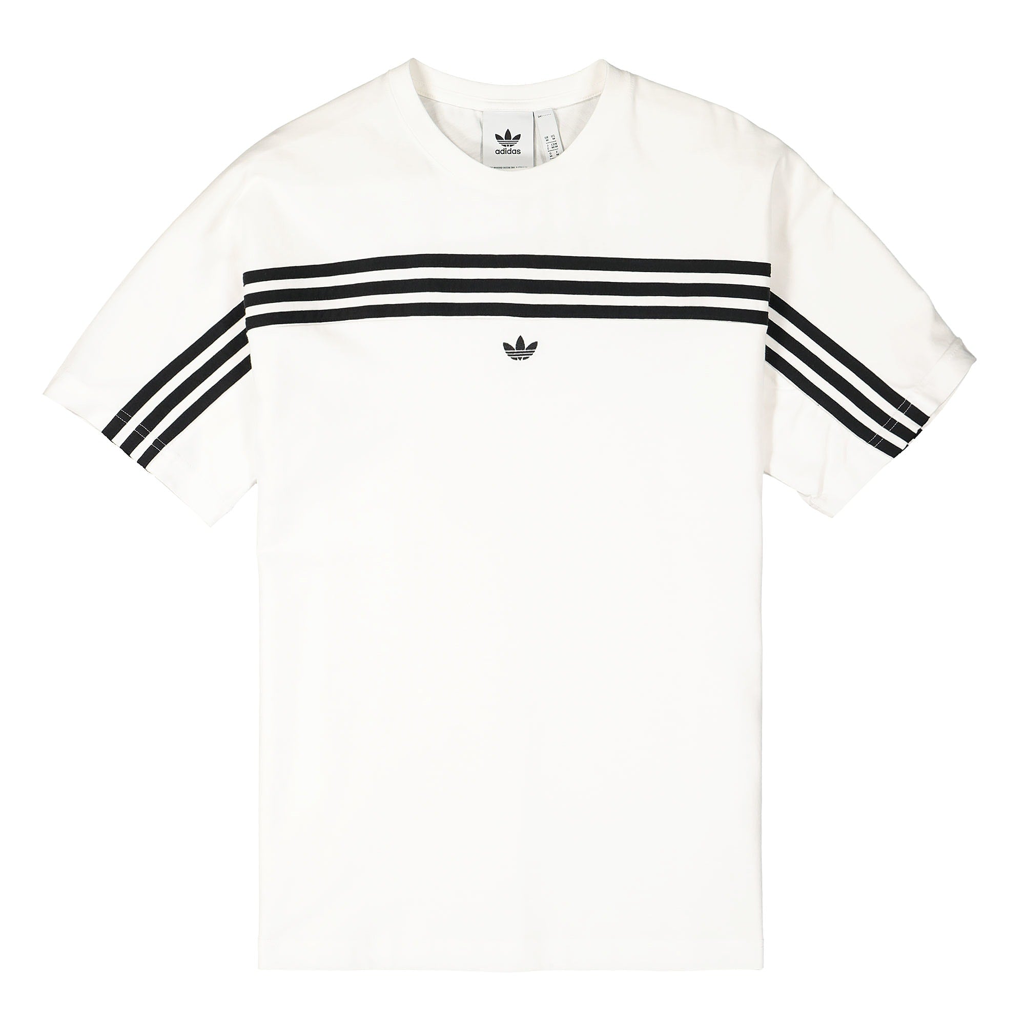 adidas 3 Stripe SS Tee White / Black T-Shirts FM1529 | Overkill