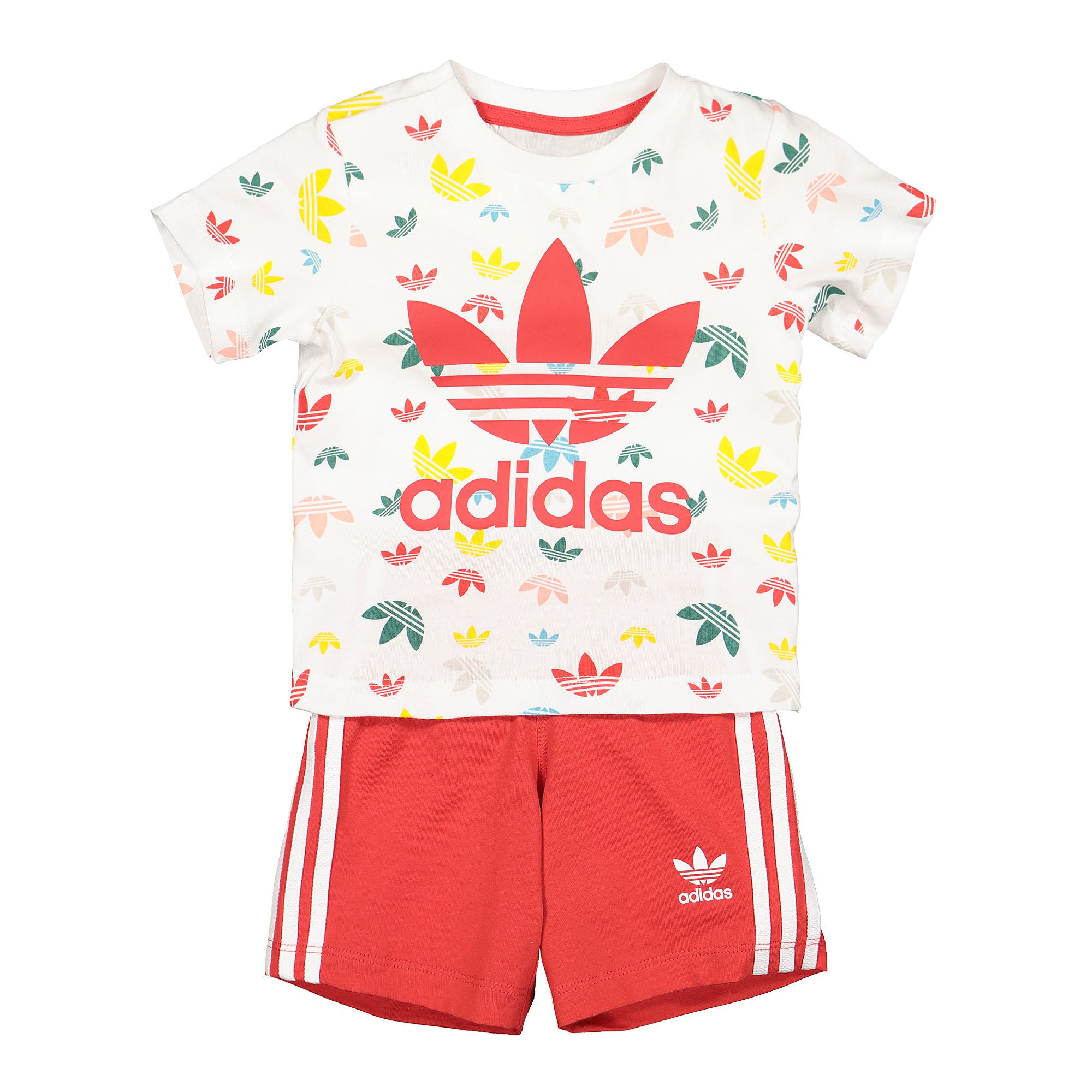 adidas Kids Short Set White / Multicolor / Red Shorts FM6727 | Overkill