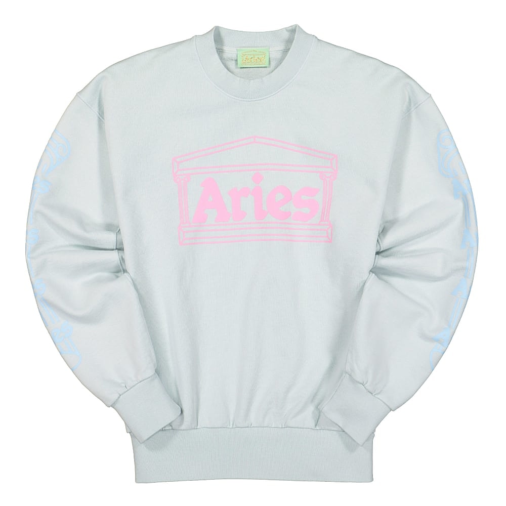 Aries Column Sweatshirt Pale Blue Sweatshirts FRAR20001 | Overkill