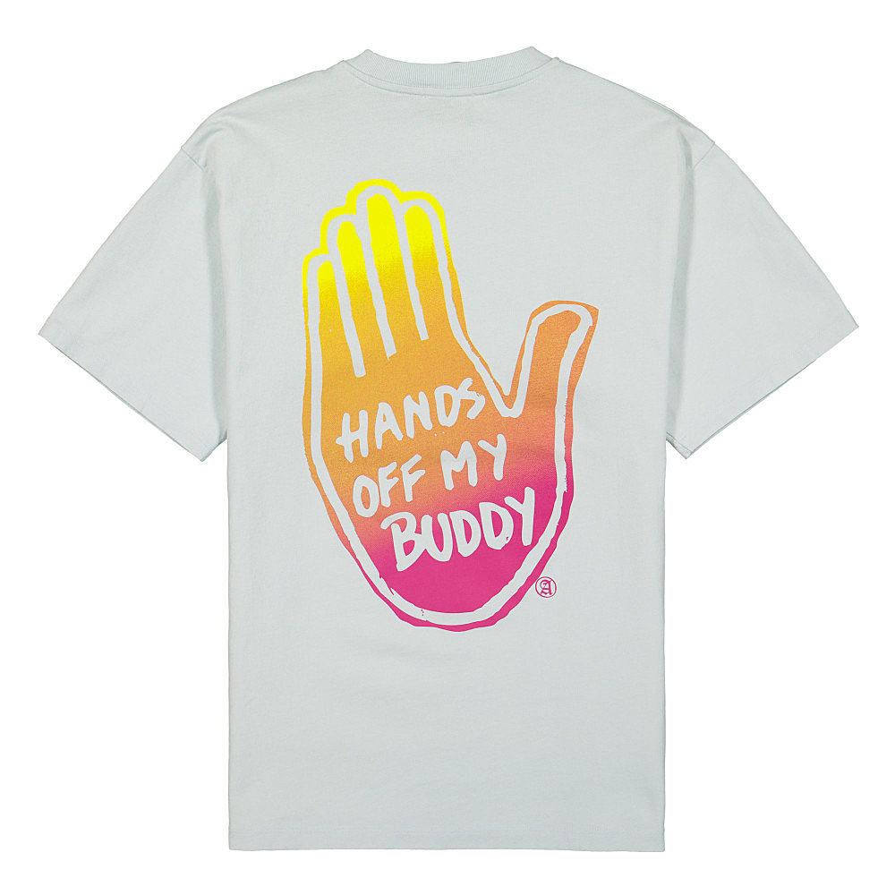 Aries Hands Off SS Tee Pale Blue T-Shirts Material | Overkill