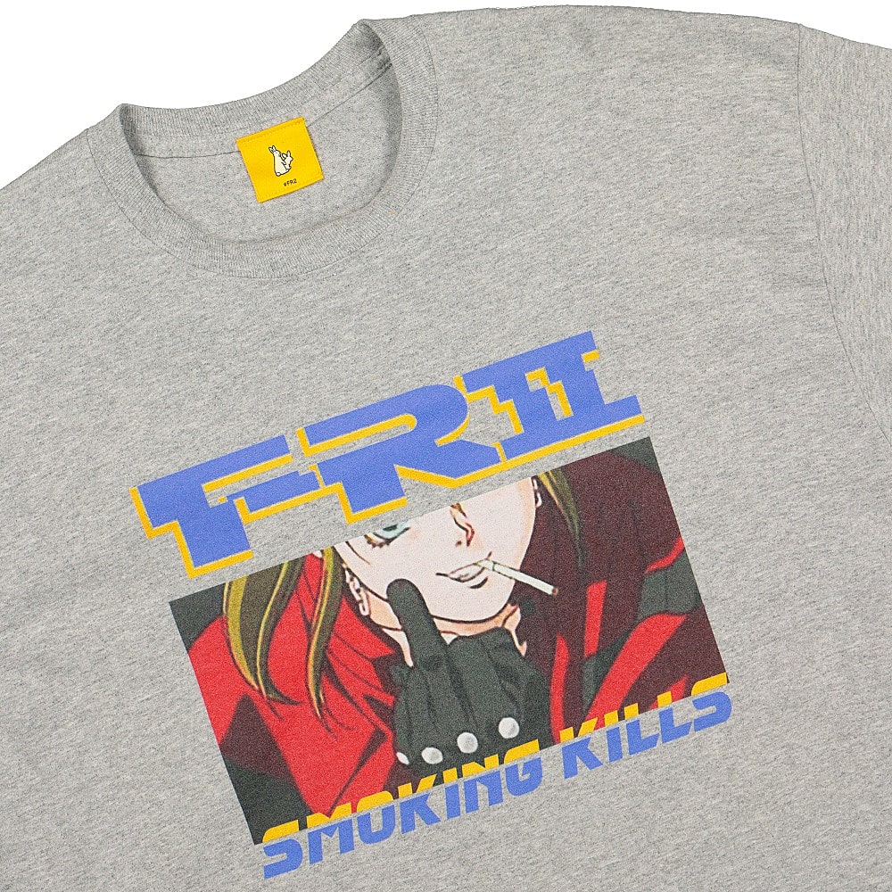 Fucking Rabbits The Finger Longsleeve Tee Grey Longsleeves Close-up | Overkill