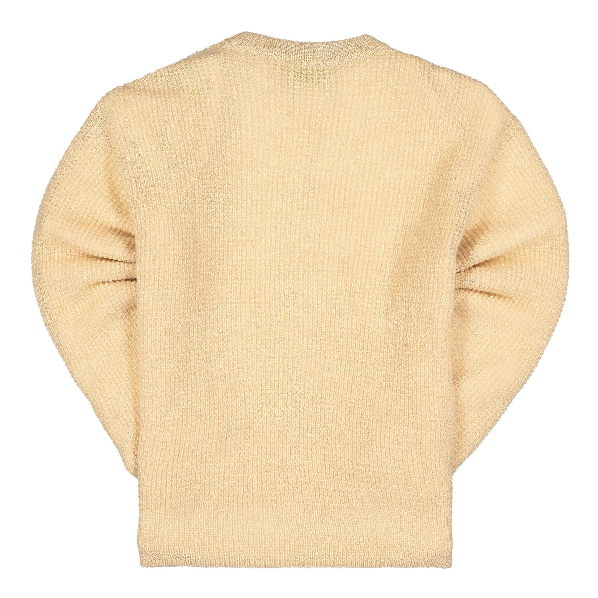 Aries Waffle Knit Jumper Crew Neck Beige Sweatshirts Material | Overkill