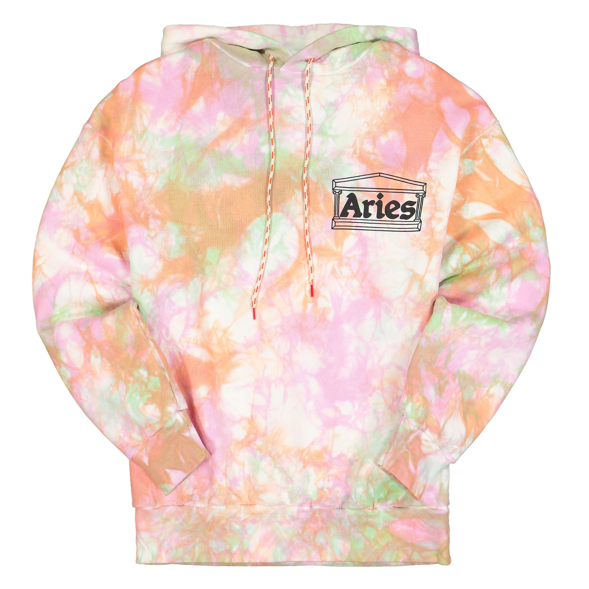 Aries Tie Dye Temple Hoodie Multi Hoodies FSAR20555 | Overkill