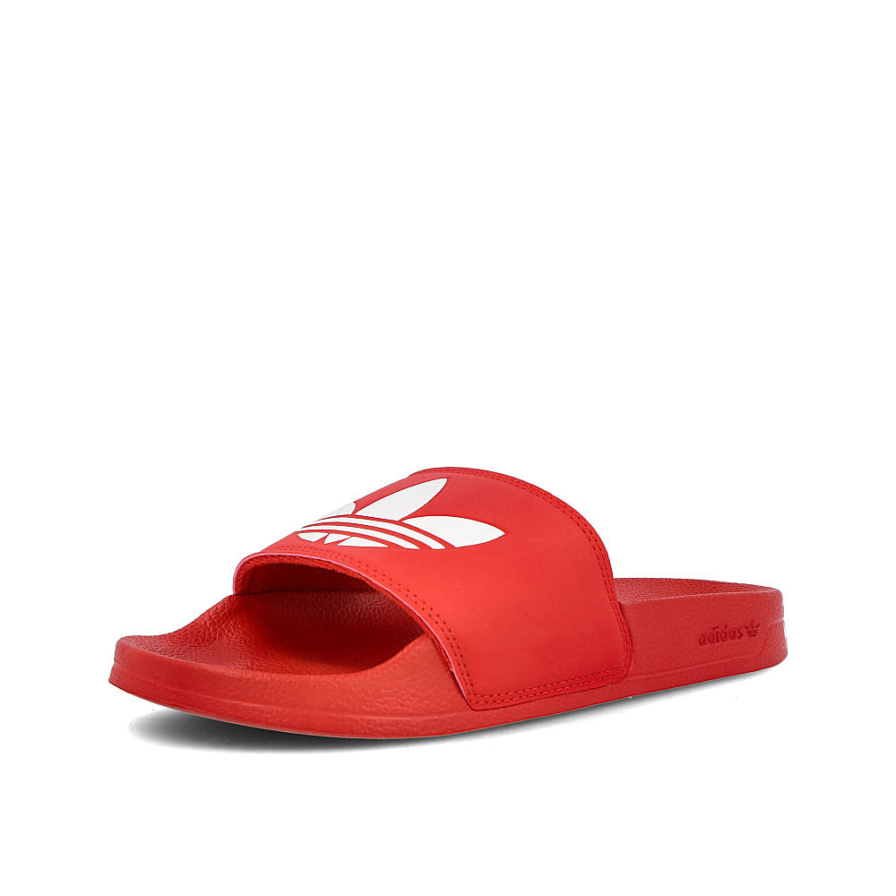 adidas adilette lite Scarlet-Footwear White-Scarlet Slides, Sandals & Slippers Close Up | Overkill