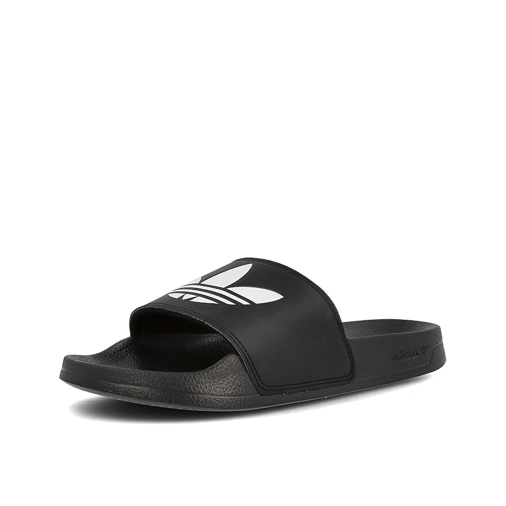 adidas adilette lite Core Black-Footwear White-Core Black Slides, Sandals & Slippers Close Up | Overkill