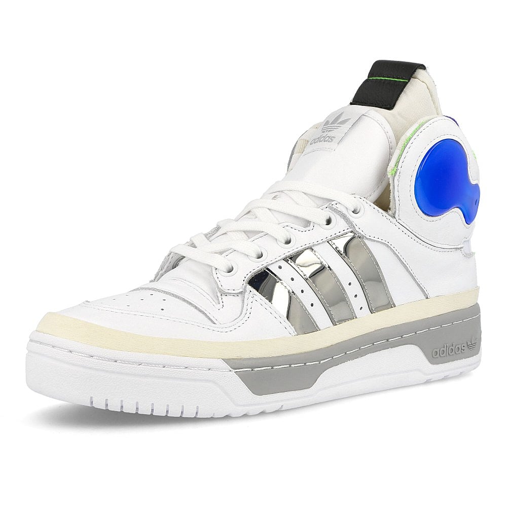 adidas Sankuanz x adidas Rivalry Hi Footwear White-Silver Metallic-Footwear White Sneakers Close Up | Overkill