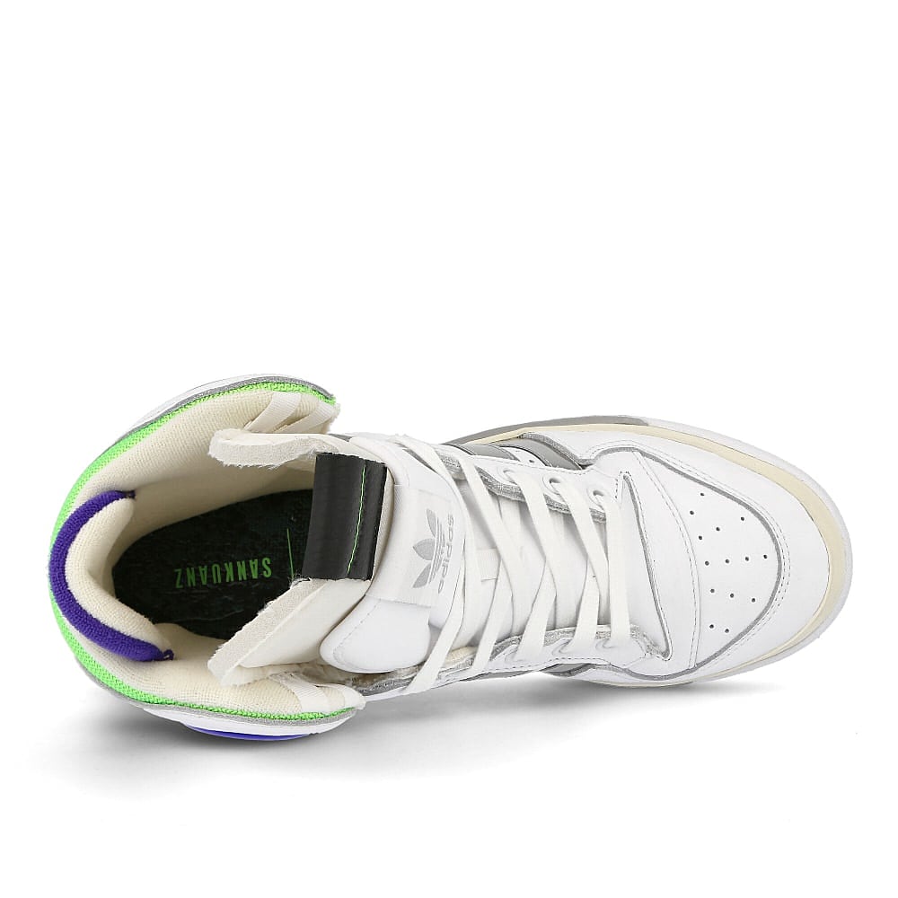 adidas Sankuanz x adidas Rivalry Hi Footwear White-Silver Metallic-Footwear White Sneakers Detailfoto | Overkill