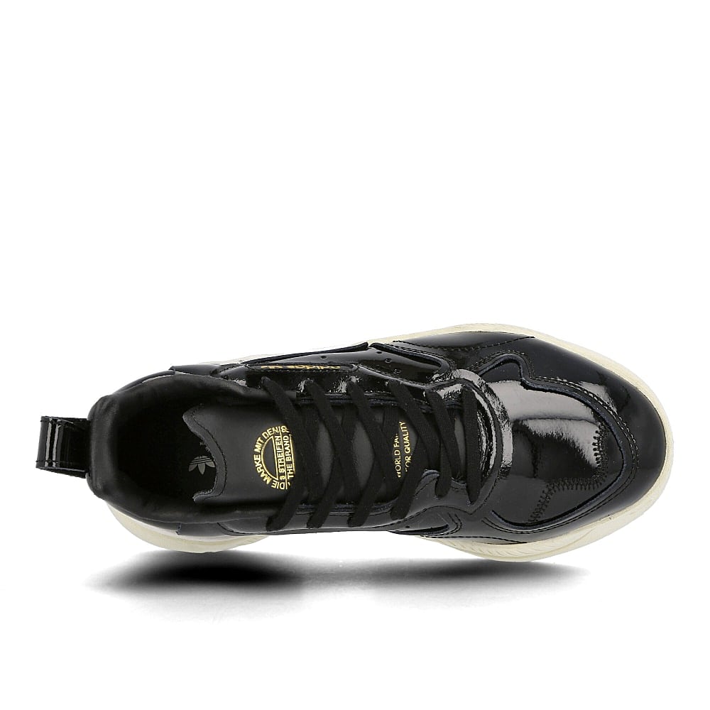 adidas wmns supercourt rx Core Black-Core Black-Off White Sneakers Close Up | Overkill