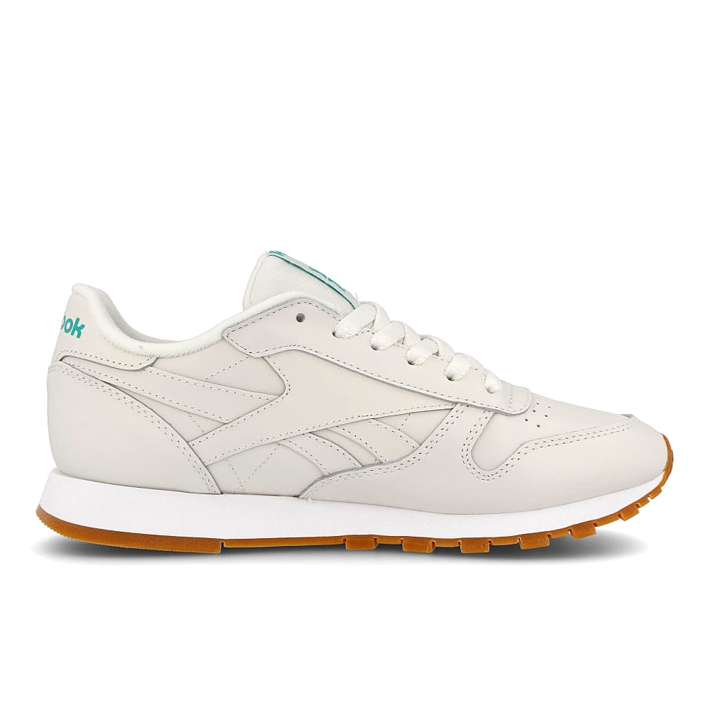 Reebok wmns classic leather Chalk-Court Green-White Sneakers Silhouette | Overkill