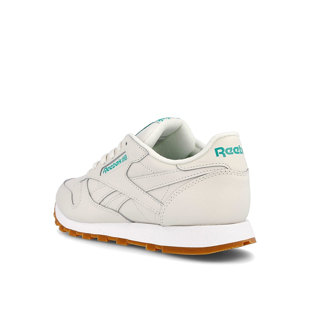 Reebok wmns classic leather Chalk-Court Green-White Sneakers Material | Overkill