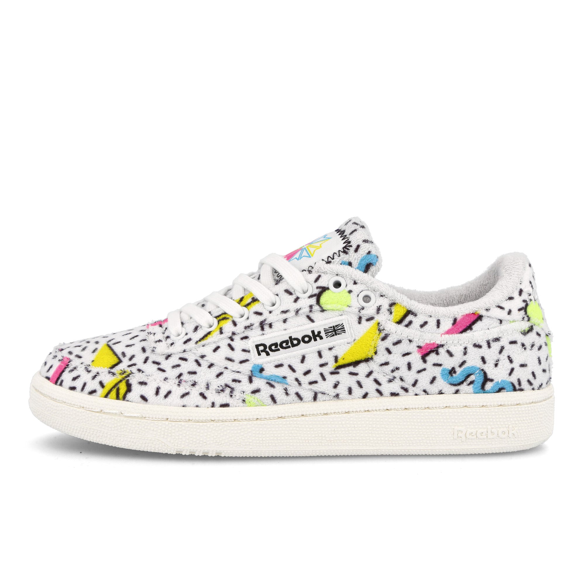 Reebok wmns club c 85 White-Electric Flash F17-R-Neon Blue Sneakers FV1086 | Overkill