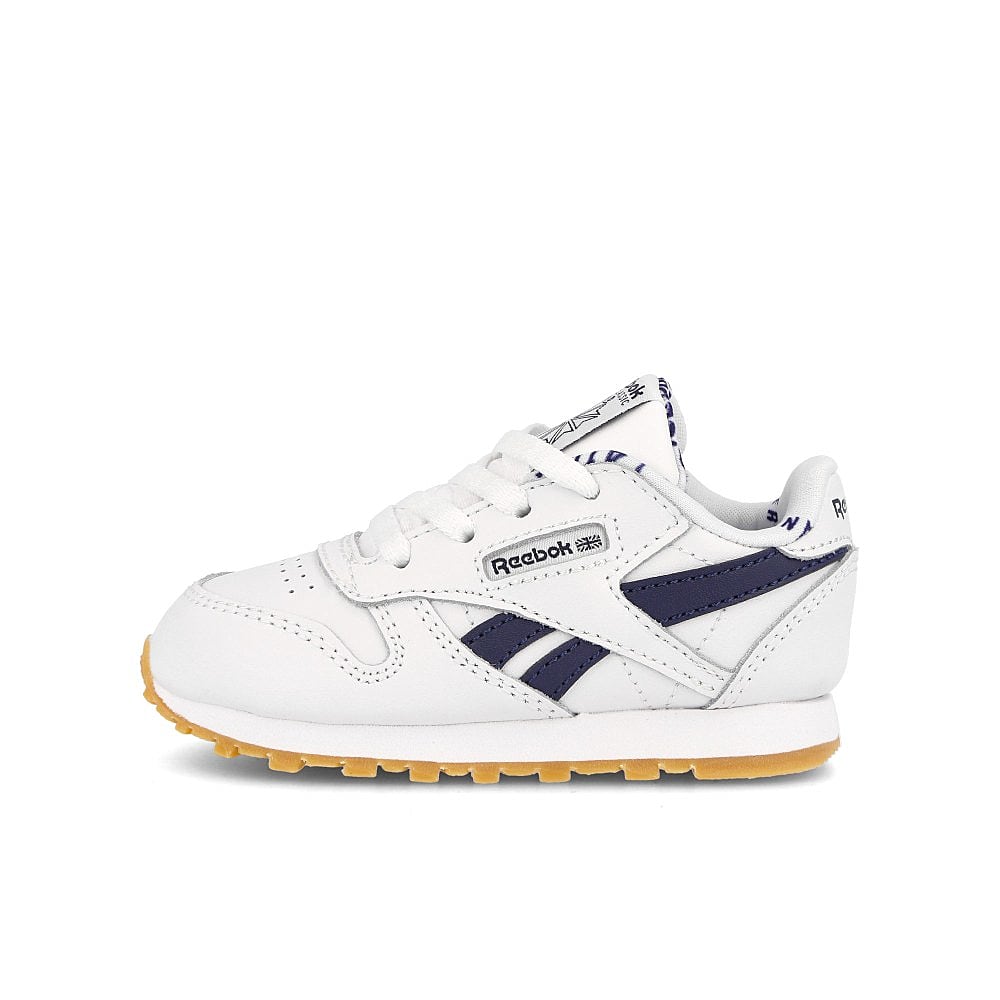 Reebok classic leather infants White-Vector Navy Low Top Sneakers FV2097 | Overkill