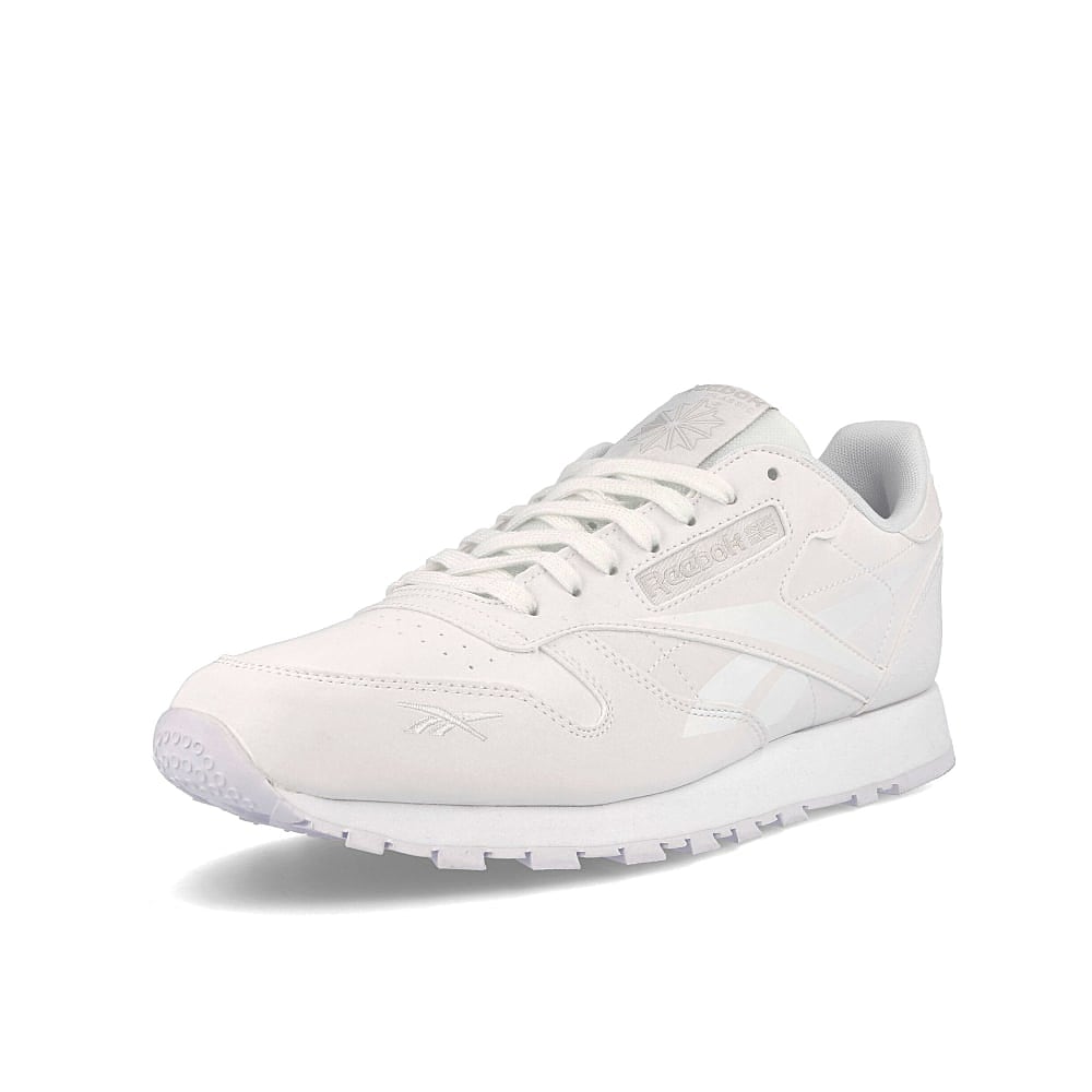 Reebok classic leather White /White-Porcelain Low Top Sneakers Close Up | Overkill