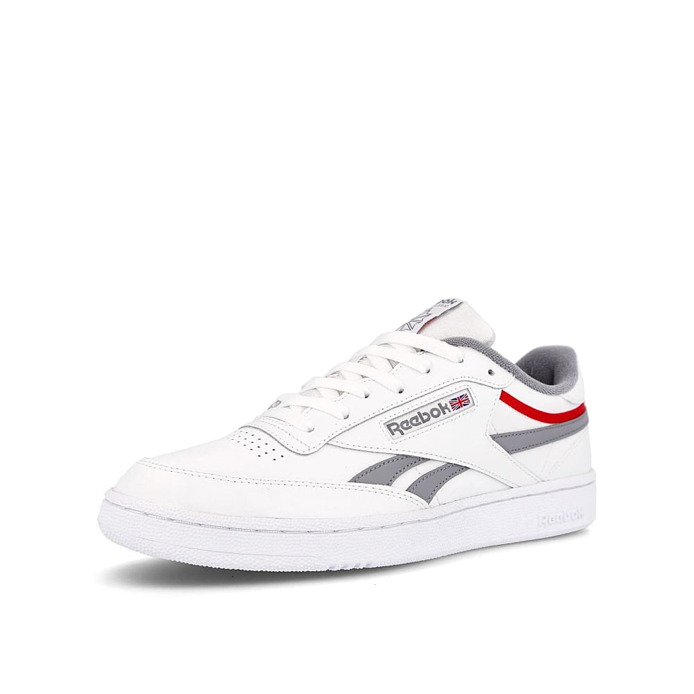 Reebok club c revenge White-Cold Grey 4-Vector Red Sneakers Close Up | Overkill