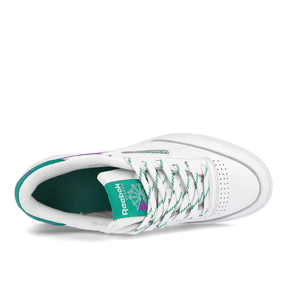 Reebok club c 85 mu White-Emerald-Grape Punch Low Top Sneakers Detailfoto | Overkill