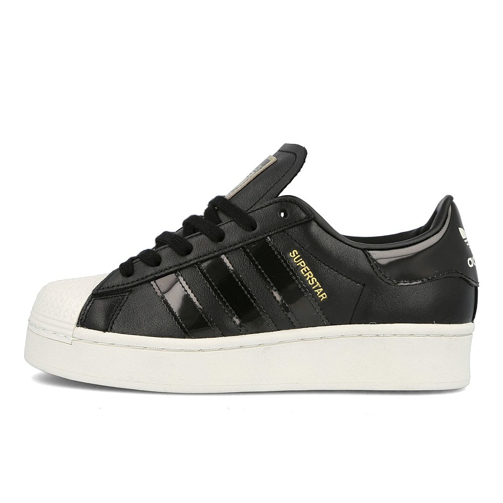 adidas wmns superstar bold Core Black-Off White-Gold Metallic Sneakers FV3354 | Overkill