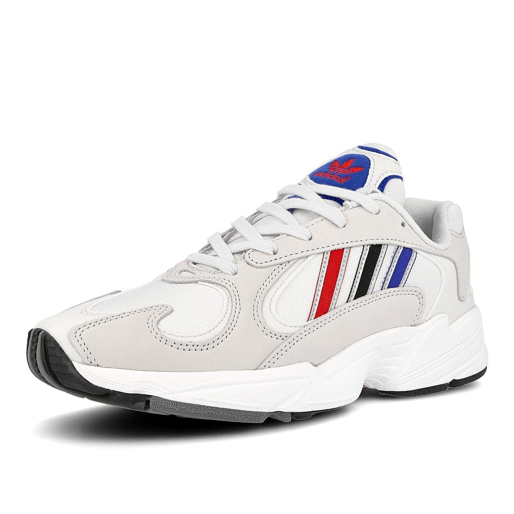 adidas yung-1 Crystal White-Silver Metallic-Core Black Sneakers Close Up | Overkill