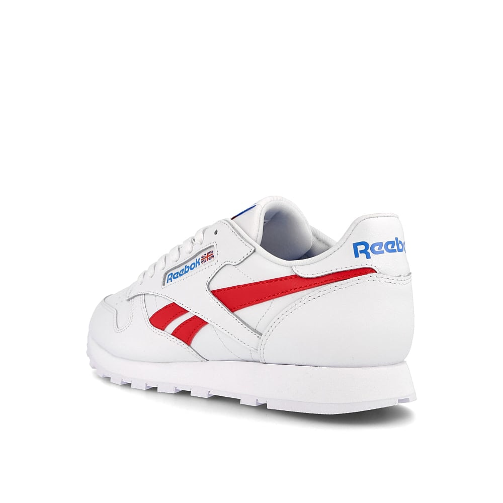Reebok classic leather White-Vector Red-Horizon Blue Low Top Sneakers Material | Overkill