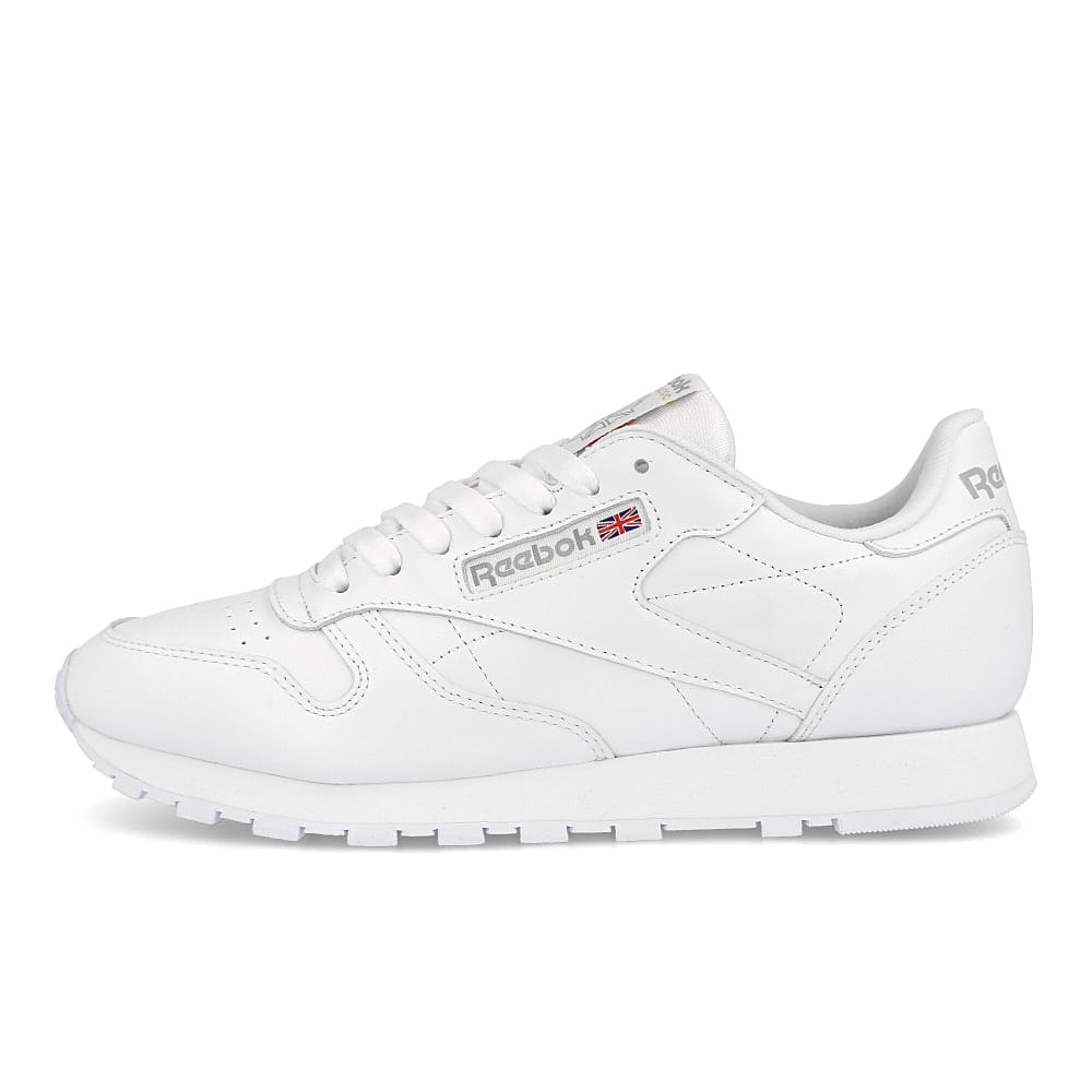 Reebok classic leather White-White-Light Grey Low Top Sneakers FV7459 | Overkill